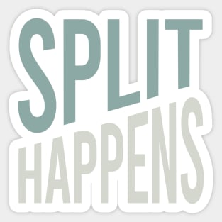 Funny Bowling Pun Split Happens Sticker